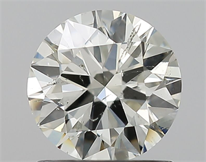 Picture of Natural Diamond 1.07 Carats, Round with Excellent Cut, J Color, SI2 Clarity and Certified by IGI