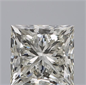 Natural Diamond 0.70 Carats, Princess with  Cut, H Color, VVS1 Clarity and Certified by IGI