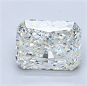 Natural Diamond 2.50 Carats, Radiant with  Cut, I Color, VS2 Clarity and Certified by GIA