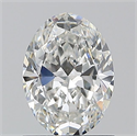 Natural Diamond 1.00 Carats, Oval with  Cut, F Color, SI1 Clarity and Certified by GIA