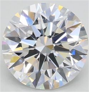 Picture of Lab Grown Diamond 1.53 Carats, Round with Excellent Cut, D Color, VVS2 Clarity and Certified by GIA