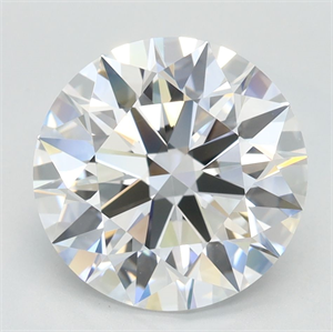 Picture of Lab Grown Diamond 3.01 Carats, Round with Ideal Cut, D Color, IF Clarity and Certified by IGI