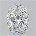 Natural Diamond 1.09 Carats, Oval with  Cut, D Color, VS2 Clarity and Certified by GIA