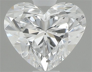 Picture of Natural Diamond 0.53 Carats, Heart with  Cut, D Color, SI2 Clarity and Certified by GIA