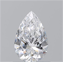 Natural Diamond 0.70 Carats, Pear with  Cut, D Color, VS2 Clarity and Certified by GIA