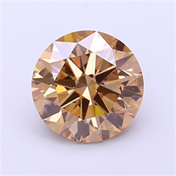 Picture of Lab Grown Diamond 1.71 Carats, Round with Excellent Cut, Fancy Light Brown Color, VS1 Clarity and Certified by IGI