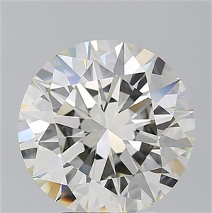 Picture of Natural Diamond 5.05 Carats, Round with Excellent Cut, K Color, VS2 Clarity and Certified by GIA