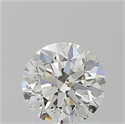 Natural Diamond 1.50 Carats, Round with Excellent Cut, H Color, SI1 Clarity and Certified by HRD