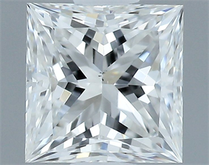 Picture of Natural Diamond 0.40 Carats, Princess with  Cut, F Color, VS2 Clarity and Certified by GIA