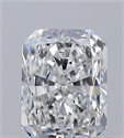 Natural Diamond 0.50 Carats, Radiant with  Cut, F Color, IF Clarity and Certified by GIA
