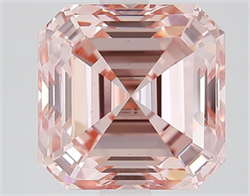 Picture of Lab Grown Diamond 3.18 Carats, Emerald with  Cut, Fancy Intense Pink Color, VS1 Clarity and Certified by IGI