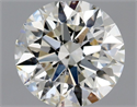 Natural Diamond 0.90 Carats, Round with Excellent Cut, J Color, SI2 Clarity and Certified by GIA