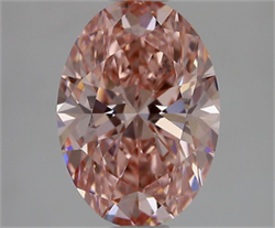 Picture of Lab Grown Diamond 2.08 Carats, Oval with  Cut, Fancy Vivid Pink Color, VVS2 Clarity and Certified by IGI
