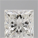Natural Diamond 0.57 Carats, Princess with  Cut, H Color, VS2 Clarity and Certified by GIA