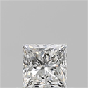 Natural Diamond 0.50 Carats, Princess with  Cut, F Color, VVS1 Clarity and Certified by GIA