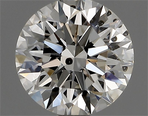 Picture of Natural Diamond 0.91 Carats, Round with Excellent Cut, F Color, SI1 Clarity and Certified by IGI