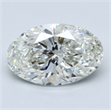 Natural Diamond 3.50 Carats, Oval with  Cut, I Color, VS2 Clarity and Certified by GIA