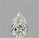Natural Diamond 0.50 Carats, Pear with  Cut, H Color, VVS1 Clarity and Certified by GIA