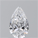 Diamante Natural 0.66 quilates, De pera , Color D, claridad VVS1 y certificado GIA