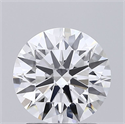 Lab Grown Diamond 1.57 Carats, Round with Ideal Cut, D Color, VS1 Clarity and Certified by IGI