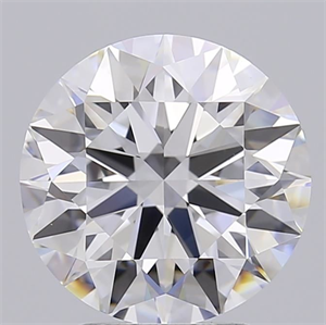 Picture of Lab Grown Diamond 3.02 Carats, Round with Ideal Cut, D Color, IF Clarity and Certified by IGI