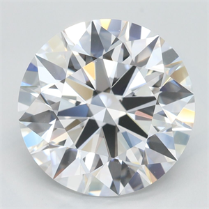 Picture of Lab Grown Diamond 4.01 Carats, Round with Excellent Cut, D Color, FL Clarity and Certified by GIA