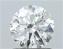 Natural Diamond 1.01 Carats, Round with Excellent Cut, H Color, SI1 Clarity and Certified by IGI