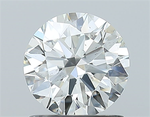 Picture of Natural Diamond 1.01 Carats, Round with Excellent Cut, H Color, SI1 Clarity and Certified by IGI