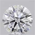 Lab Grown Diamond 2.54 Carats, Round with Ideal Cut, D Color, IF Clarity and Certified by IGI