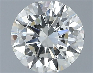 Picture of Natural Diamond 0.51 Carats, Round with Excellent Cut, I Color, VS2 Clarity and Certified by GIA