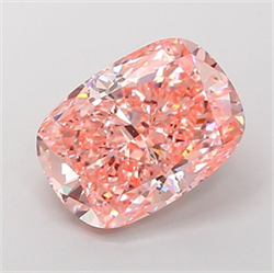 Picture of Lab Grown Diamond 4.50 Carats, CUSHION MODIFIED with  Cut, Fancy Vivid Pink Color, VVS2 Clarity and Certified by IGI