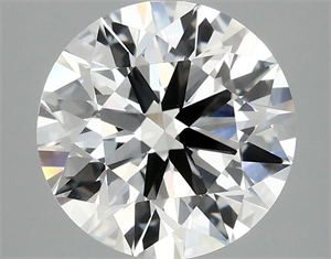 Picture of Lab Grown Diamond 3.06 Carats, Round with Ideal Cut, F Color, VVS2 Clarity and Certified by IGI