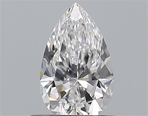 Picture of Natural Diamond 0.51 Carats, Pear with  Cut, D Color, VVS1 Clarity and Certified by GIA