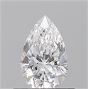 Natural Diamond 0.50 Carats, Pear with  Cut, D Color, SI1 Clarity and Certified by GIA