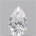 Natural Diamond 0.50 Carats, Pear with  Cut, D Color, SI1 Clarity and Certified by GIA