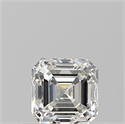 Natural Diamond 0.61 Carats, Asscher with  Cut, I Color, VVS2 Clarity and Certified by GIA