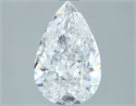 Natural Diamond 2.01 Carats, Pear with  Cut, D Color, SI2 Clarity and Certified by GIA
