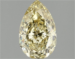 Picture of Lab Grown Diamond 1.58 Carats, Pear with  Cut, Fancy Intense Yellow Color, VS1 Clarity and Certified by IGI