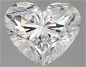 Natural Diamond 3.07 Carats, Heart with  Cut, E Color, SI1 Clarity and Certified by GIA