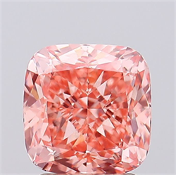 Picture of Lab Grown Diamond 2.57 Carats, CUSHION MODIFIED with  Cut, Fancy Vivid Pink Color, VS1 Clarity and Certified by IGI