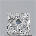 Natural Diamond 0.70 Carats, Princess with  Cut, D Color, VVS1 Clarity and Certified by GIA