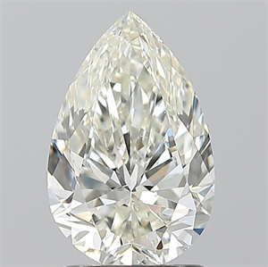 Picture of Natural Diamond 1.70 Carats, Pear with  Cut, J Color, SI1 Clarity and Certified by GIA