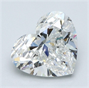 Natural Diamond 2.00 Carats, Heart with  Cut, G Color, SI1 Clarity and Certified by GIA