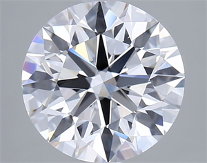 Picture of Lab Grown Diamond 2.53 Carats, Round with Ideal Cut, D Color, VVS1 Clarity and Certified by IGI