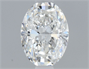 Natural Diamond 0.50 Carats, Oval with  Cut, F Color, VS2 Clarity and Certified by GIA