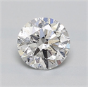 Diamante Natural 1.50 quilates, Redondo , Color D, claridad SI2 y certificado HRD