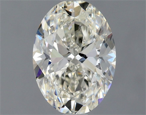 Picture of Natural Diamond 1.00 Carats, Oval with  Cut, H Color, SI1 Clarity and Certified by GIA