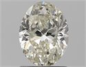 Natural Diamond 0.96 Carats, Oval with  Cut, K Color, SI1 Clarity and Certified by GIA