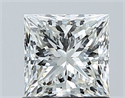 Natural Diamond 1.06 Carats, Princess with  Cut, H Color, VS1 Clarity and Certified by GIA