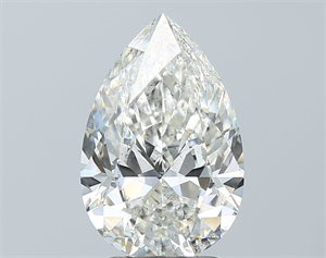 Picture of Natural Diamond 2.70 Carats, Pear with  Cut, H Color, SI2 Clarity and Certified by IGI